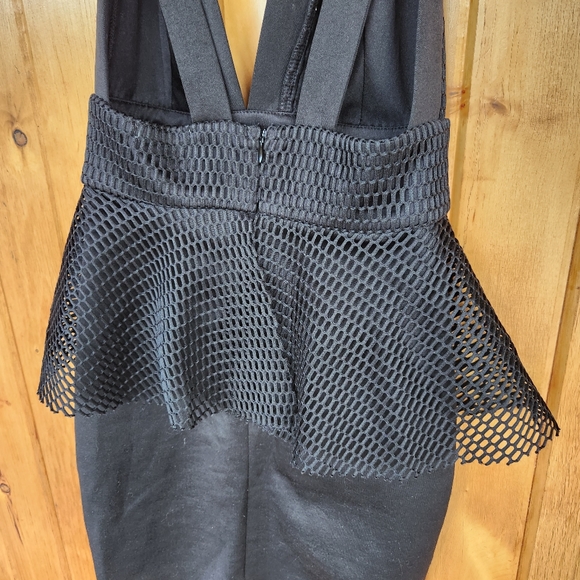 LUXXEL Black Peplum Mini Dress, Size S - Picture 8 of 9